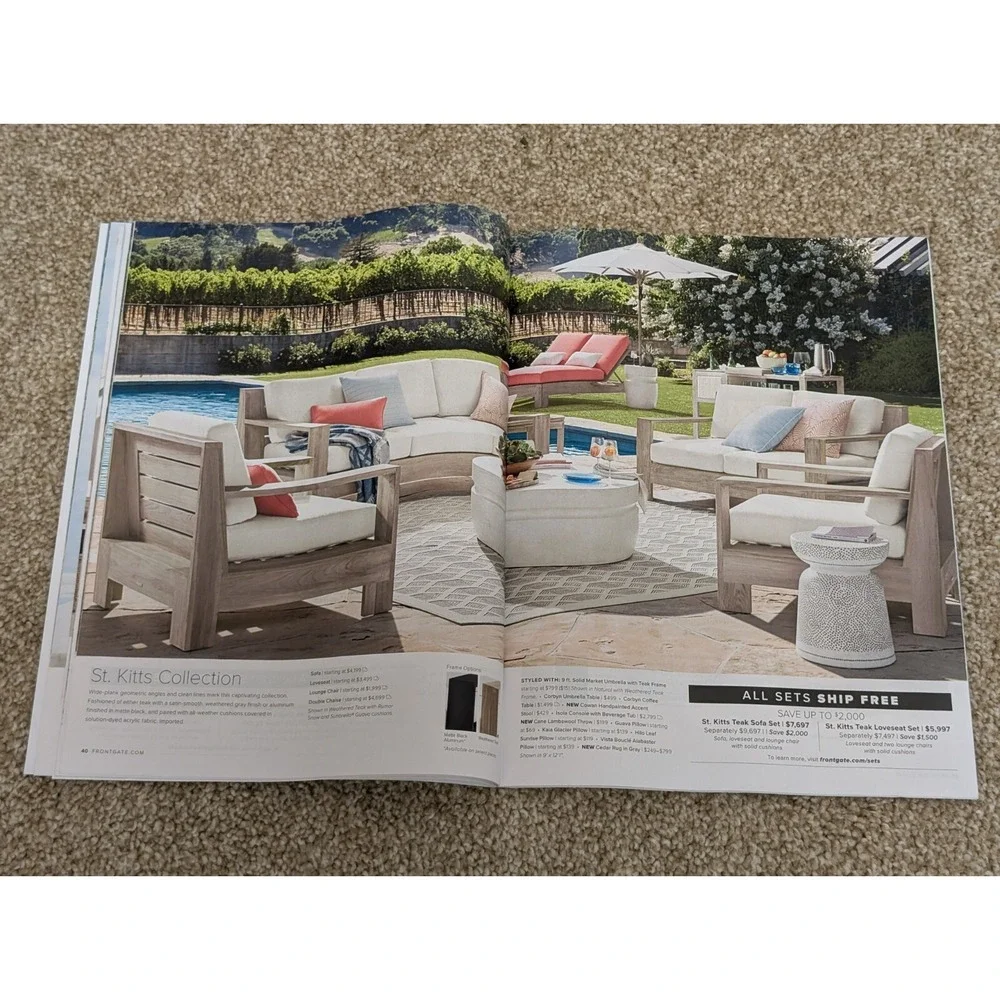 Frontgate Catalog April 2025 Look Book Interior & Outdoor Furniture Decor Design